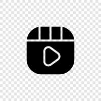 video, audio, photos, stills icon svg