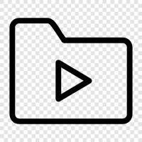 video player, mp4 player, movie player, music player icon svg