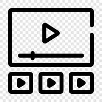 video storage, video files, video storage software, video management icon svg