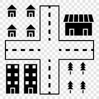 Village, City, and Settlement City, Settlement icon svg