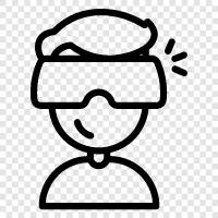 virtual reality, headmounted display, immersive, virtual world icon svg