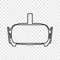 Virtual Reality Headset, VR Glasses, Oculus Rift, 3D Glass icon svg