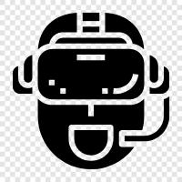 virtual reality, simulated reality, augmented reality, gaming icon svg