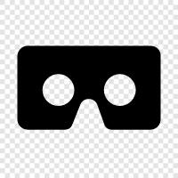 sanal gerçeklik, 3d gözlük, google karton, oculus yarık ikon svg