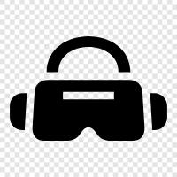 Virtual Worlds, Augmented Reality, Mixed Reality, Head icon svg