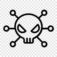 virus, spyware, trojan, adware icon svg