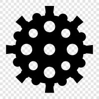 Virus, Viruszelle, Coronavirus, respiratorisches Virus symbol