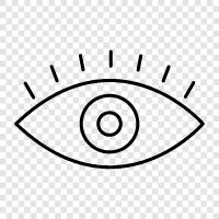 vision, eyeballs, pupil, light icon svg