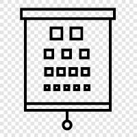 vision test, vision screening, eye chart, ophthalmoscope icon svg