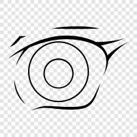 vision, sight, eyeball, optic nerve icon svg