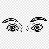 vision, eyeballs, eyesight, pupils icon svg