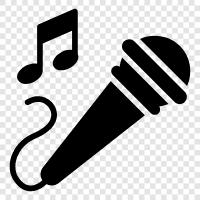 vocal mic, handheld mic, lavalier mic, condenser mic icon svg