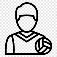 volleyball, athlete, sports, player icon svg