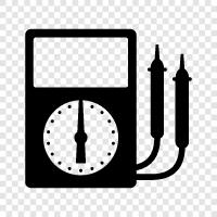 voltmeter, ammeter, ohm s law, current icon svg