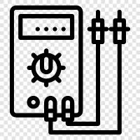 Voltmeter, Ohmmeter, Ammeter, Kapazitätsmesser symbol