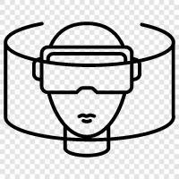 VR, Virtual Reality Headset, VRHeadset, Virtual RealitySpiele symbol