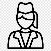 waitress, waitstaff, hostess icon svg