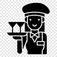 waitress job, waitress salary, waitress tips, waitress training icon svg