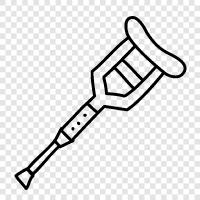 walking crutches, cane crutches, wheelchair crutches, crutches icon svg