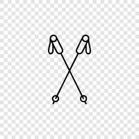 Walking Poles, Hiking Sticks, Trekking Poles, Walking Sticks icon svg