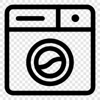 Waschmaschine, Trockner, Reinigung, Wäsche symbol