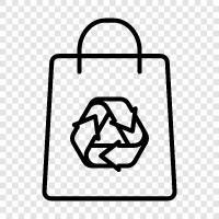 waste bag, garbage bag, plastic bag, recycle bag icon svg