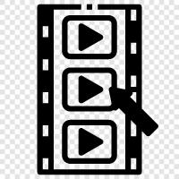 watch movie, watch movie online, movie, movie theaters icon svg