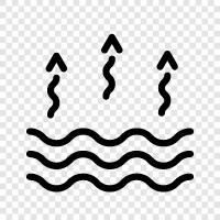 Wasser, Wasserdampf, Feuchtigkeit, Wolken symbol