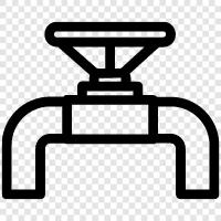 water, tap, spout, faucet handle icon svg