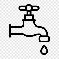 Wasserhahn, Wasserhahngriff, Badezimmer, Küche symbol