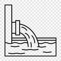 water contaminants, water pollution control, water pollution prevention, water pollution icon svg