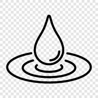 water droplet, liquid drop, liquid, droplet icon svg