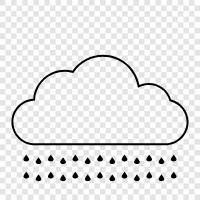 water droplet, rain, waterfall, cloud icon svg