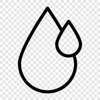water droplets, water particles, water droplet size, Water Drop icon svg