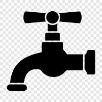 water faucet, water hose, water hose reel, water hose connector icon svg