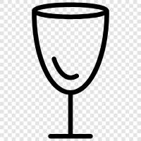 Wasserglas, Sektflöte, Weinkelch, Weintasse symbol