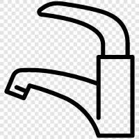 water, sink, bathroom, faucet adapter icon svg