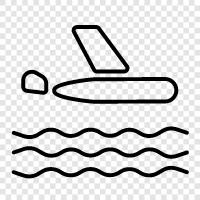 water landing, airplane, emergency, landing icon svg