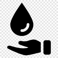 Wassernutzung, Wasserspartipps, Wasserspartechnik, Wasserschutz symbol