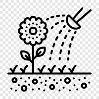 Gießkanne, Sprinkler, Garten, Rasen symbol