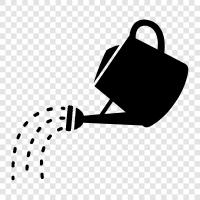 watering can, watering hose, watering can stakes, watering can spigot icon svg