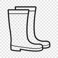 waterproof, raincoat, boots, waterproof boots icon svg