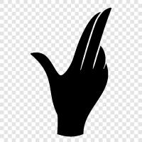 winkende Hand, Armgeste, Zeichensprache, Körpersprache symbol