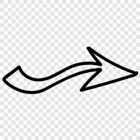 wavy line, wavy line art, wavy line drawing, Wavy arrow icon svg