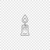 wax, wick, flame, fragrance icon svg