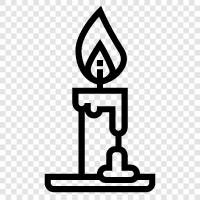 wax, wick, flame, aroma icon svg