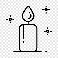 wax, wicks, tapers, Candle icon svg