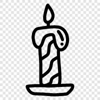 wax, wick, flame Candle making, candle supplies icon svg