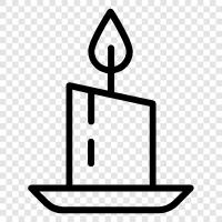 wax, wick, flame, birthday icon svg