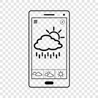 weather app, weather forecast, weather report, radar icon